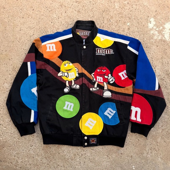 Jh Design Other - Vintage JH Design M&M's Racing Jacket Large Full Graphic Candy Promo NASCAR S